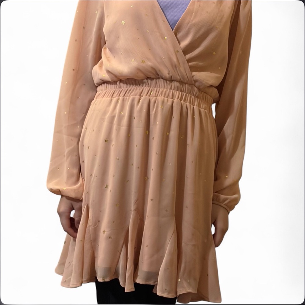 Miami Pink Midi Dress with Gold Accents